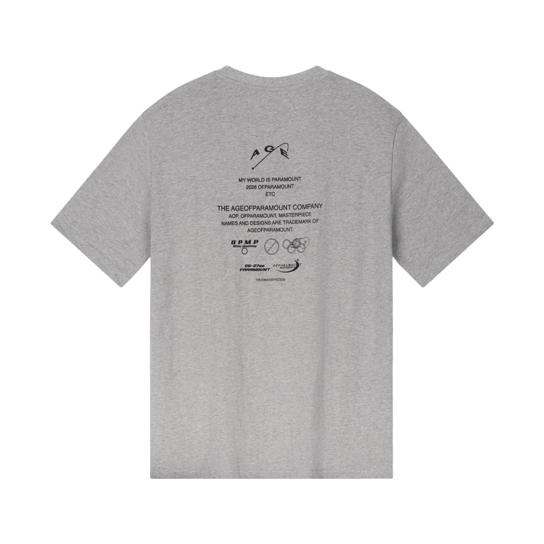 에이지오브파라마운트 백프린팅 티 그레이 (공용)(AGEOFPARAMOUNT Back Printing Tee Gray (Unisex))