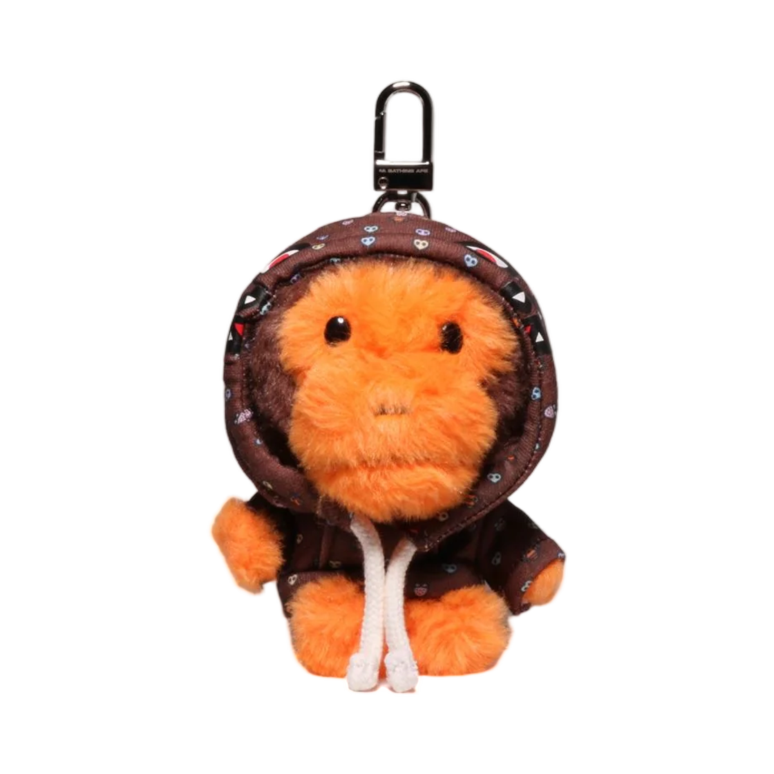 - BAPE Milogram Sweets Pattern Hoodie Baby Milo Fur Doll Key Chain Brown