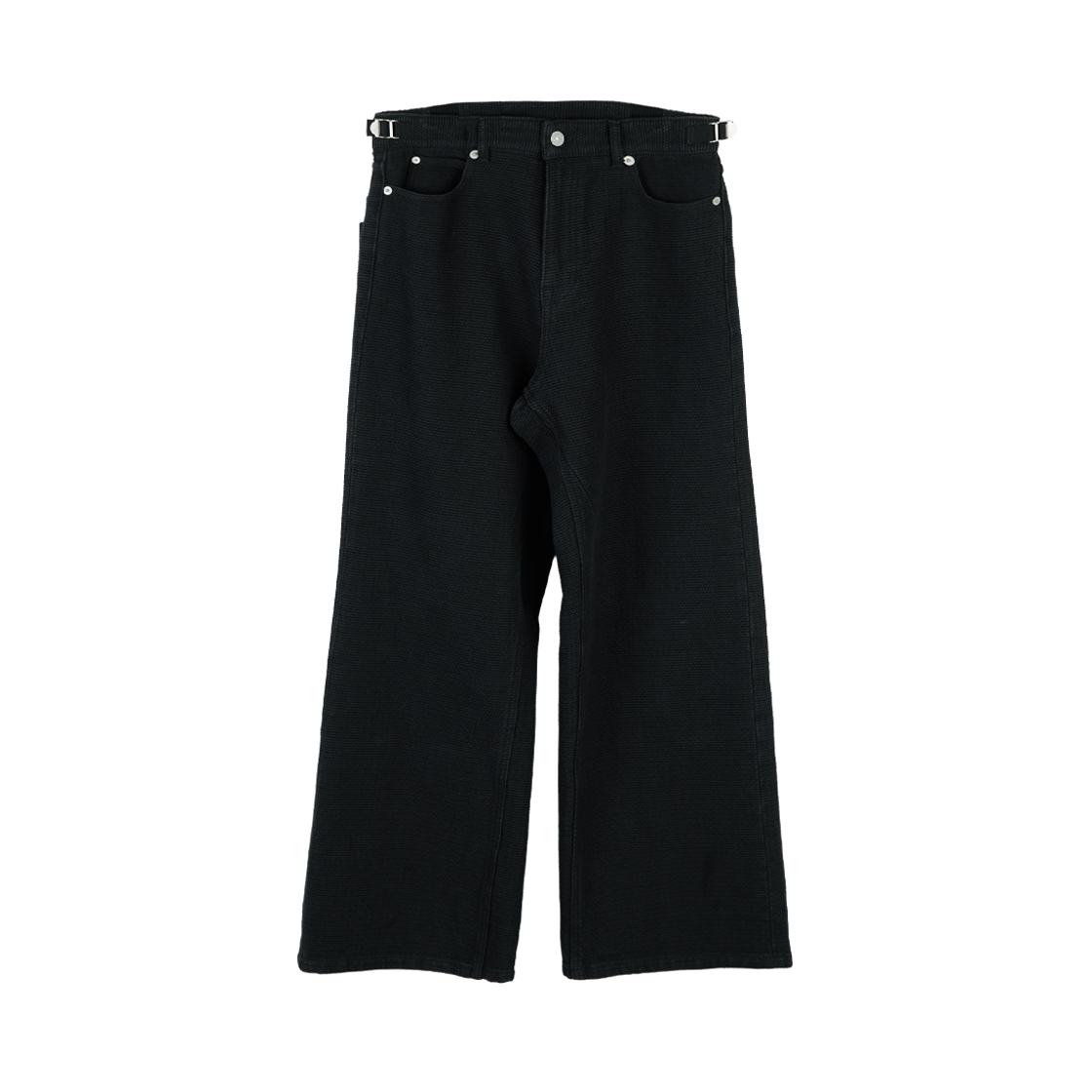폴리테루 사시코 데님 팬츠 (재패니즈 데님) 블랙(Polyteru Sashiko Denim Pants (Japanese Denim) Black)