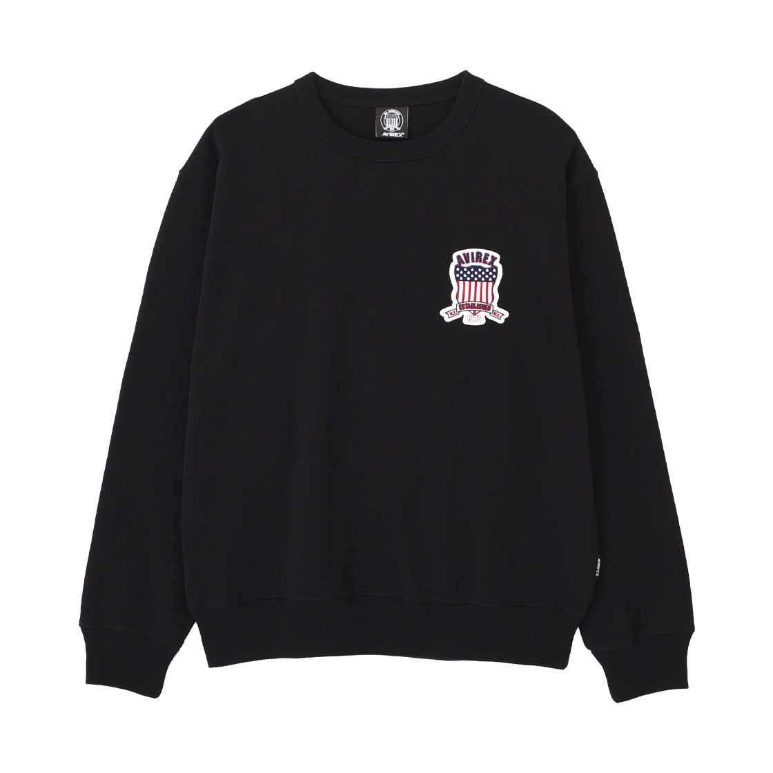 [예약배송] 아비렉스 시그니처 바시티 로고 스웻 블랙([예약배송] Avirex Signature Varsity Logo Sweat Black) - 2