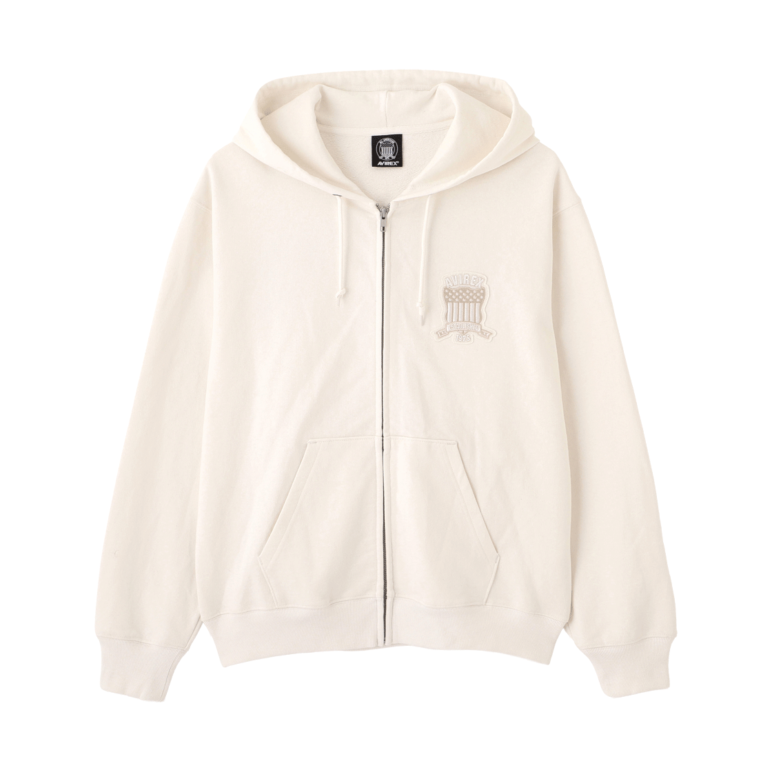 [예약배송] 아비렉스 시그니처 바시티 짚업 파카 오프화이트([예약배송] Avirex Signature Varsity Zip Up Parka Off White) - 2