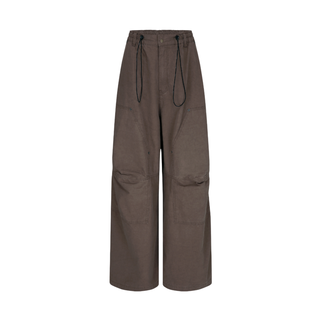 랑거 와이드 니 패널 워시드 팬츠 브라운(Langer Wide Knee Panel Washed Pants Brown)