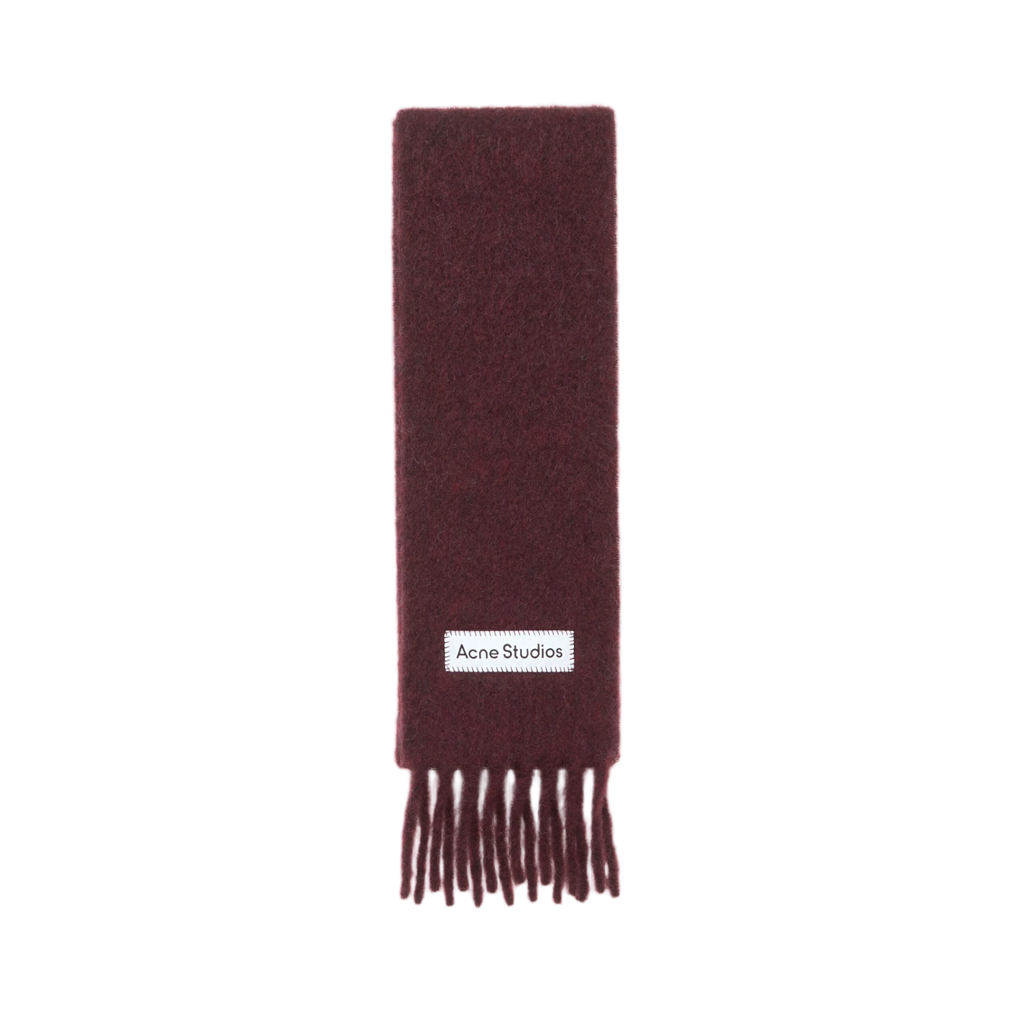 CA0443-479 Acne Studios Skinny Mohair Scarf Burgundy