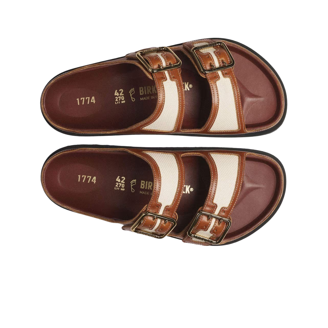 버켄스탁 1774 아리조나 캔버스 시나몬 - 레귤러(Birkenstock 1774 Arizona Canvas Cinnamon - Regular) - 2