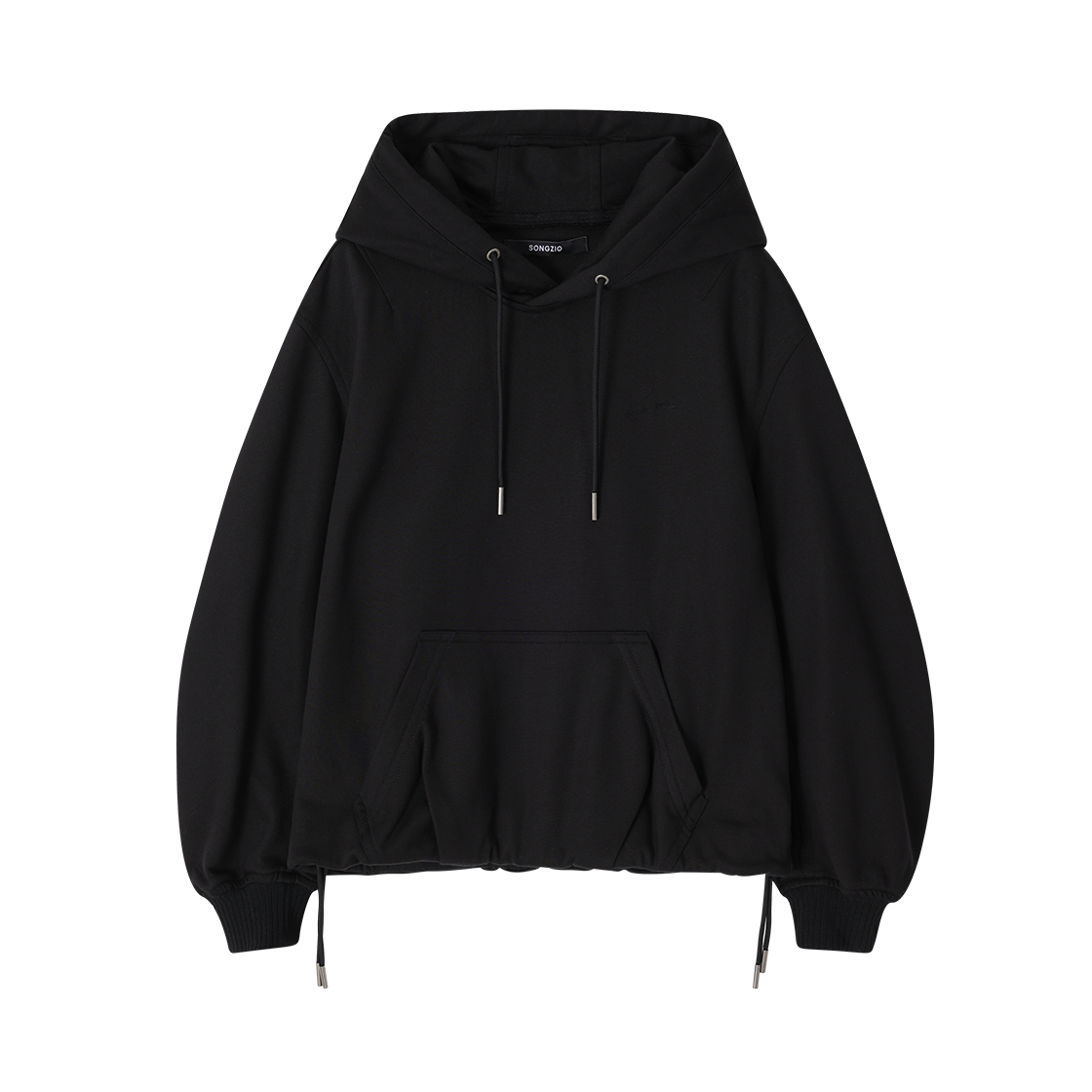 WI5TS708BK (W) SONGZIO COLLECTION Benediction Embroidered Cocoon Hood Black