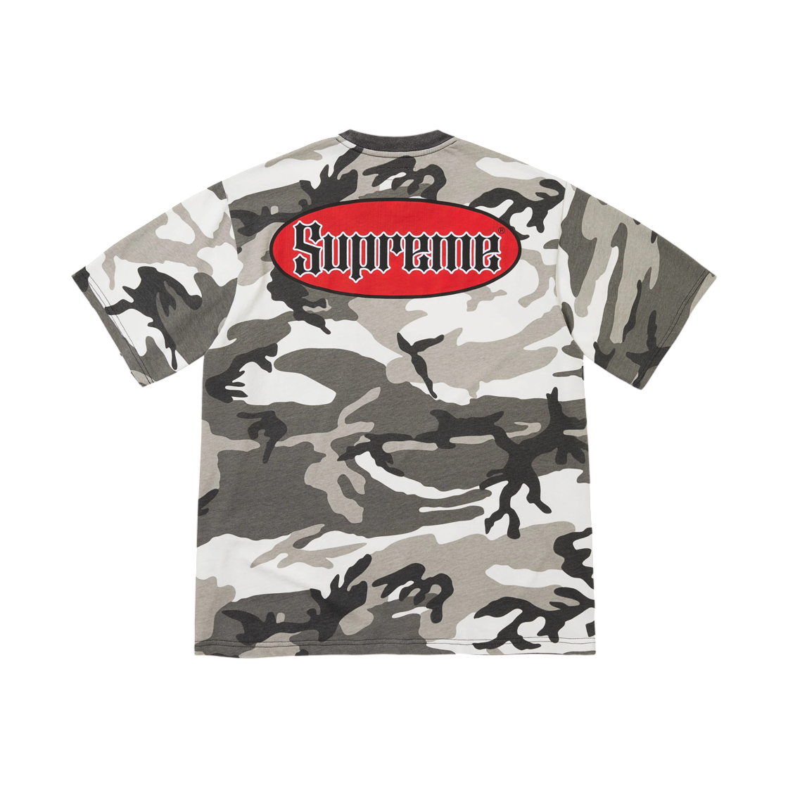 - Supreme Cracked Pocket S/S Top Snow Camo - 26FW