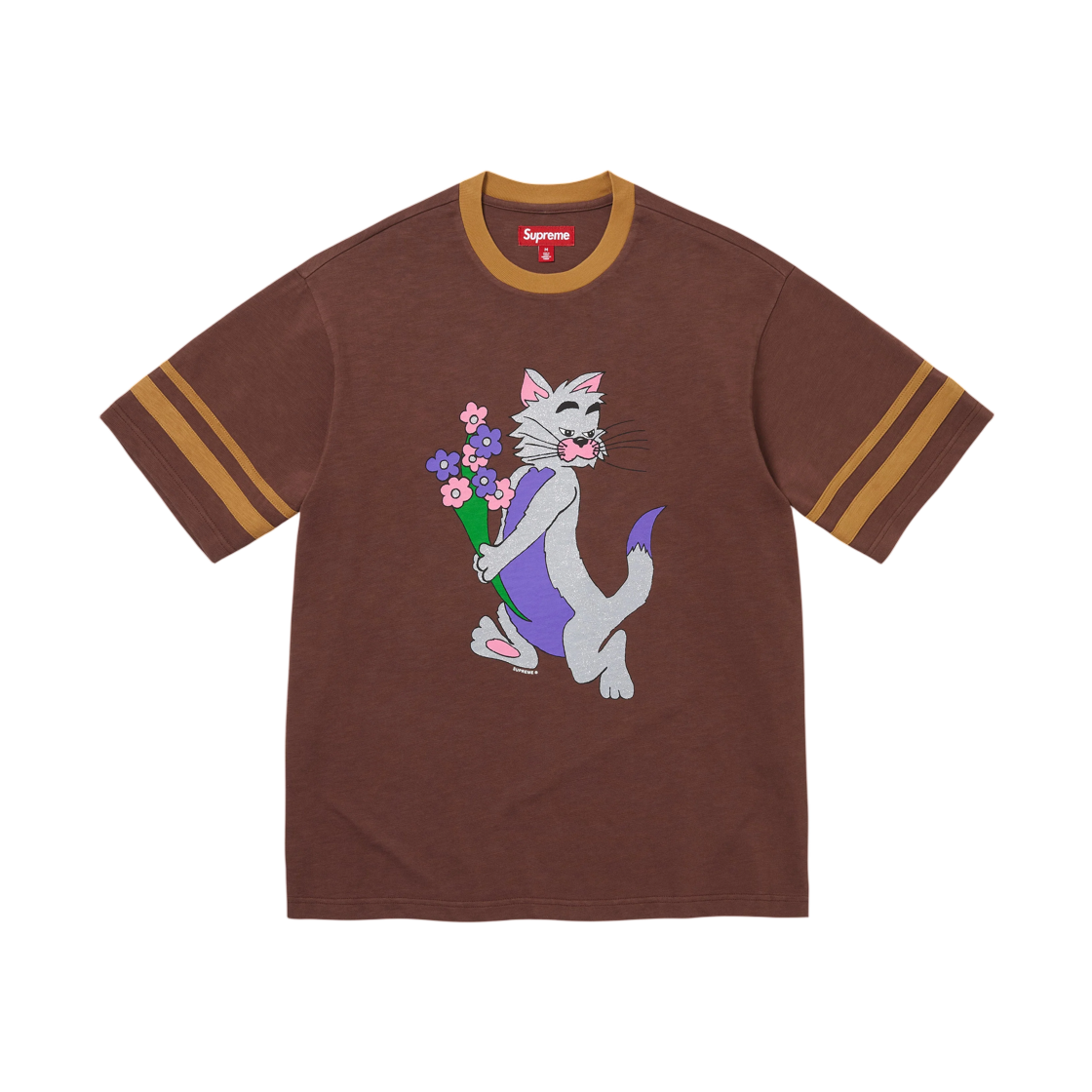 - Supreme Glitter Cat S/S Top Brown - 26FW