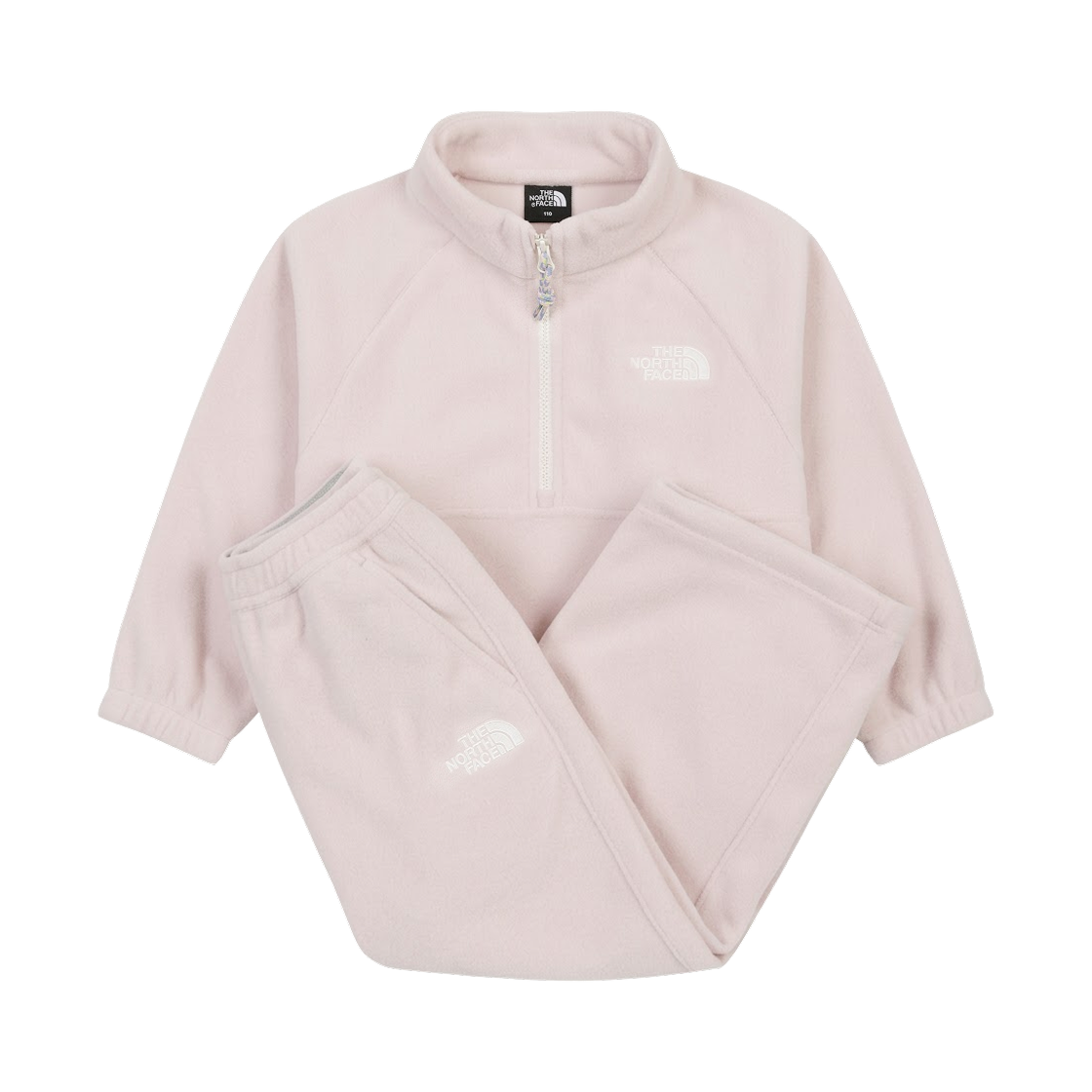 NT7TS56U (Kids) The North Face Campout Fleece Crew Set Pale Pink - 26FW