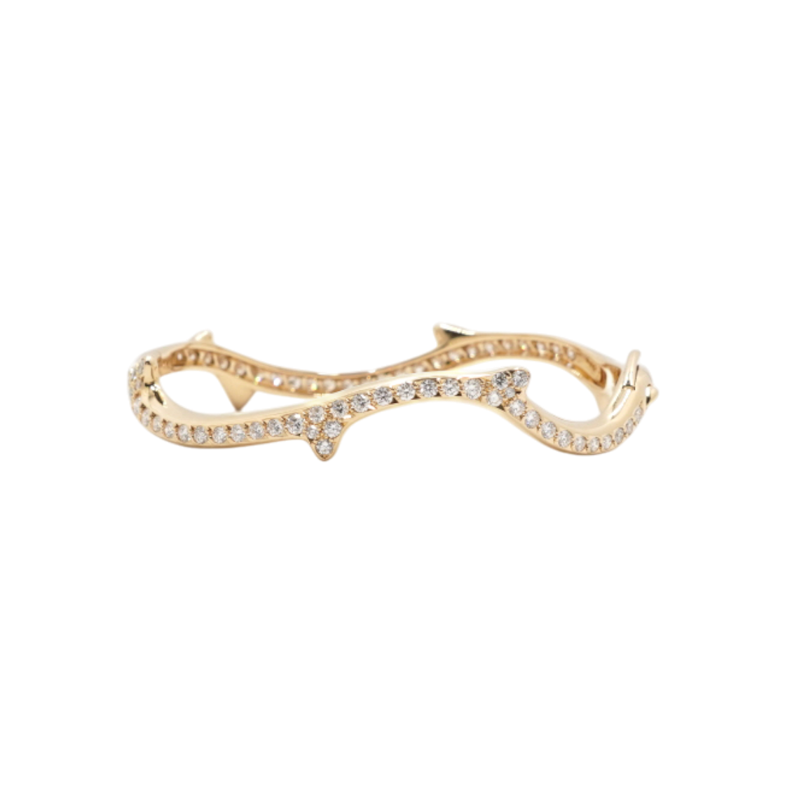 ITBGCFUKT4BB Dior 18K Yellow Gold Full Pave Diamond Boudoir Bracelet