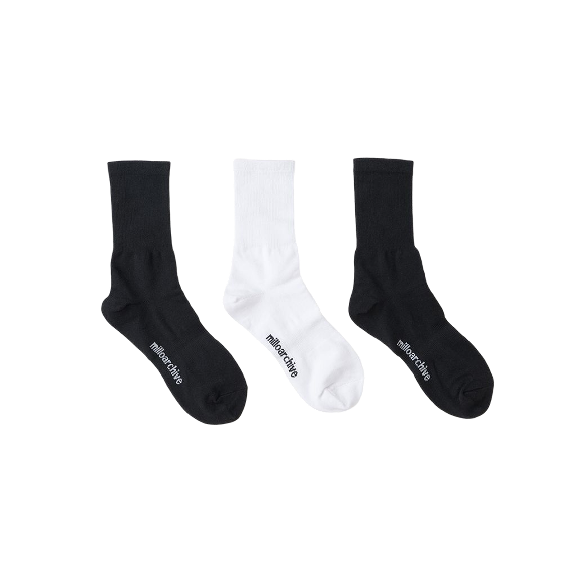 ML764MIX milloarchive 3PACK Basic Logo Jacquard Socks Mix
