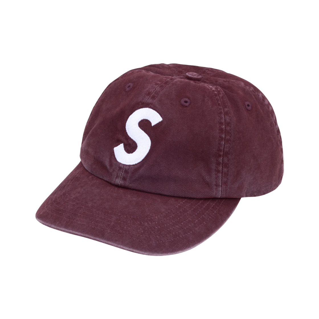슈프림 워시드 캔버스 S 로고 6-패널 플럼 - 26FW(Supreme Washed Canvas S Logo 6-Panel Plum - 26FW)
