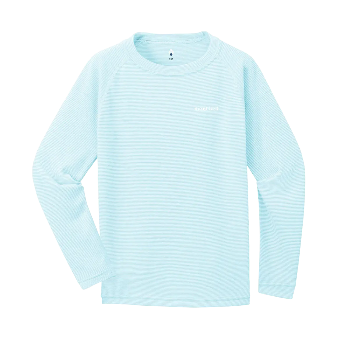 1107771 (Kids) Montbell Zeo-Line Light Weight Round Neck Shirt Light Blue