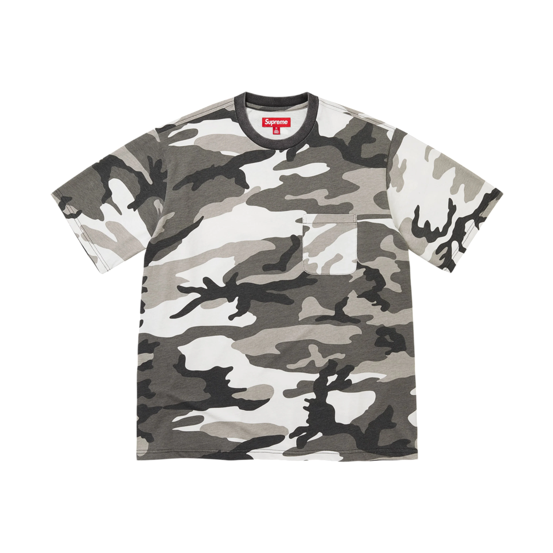 슈프림 크랙 포켓 숏슬리브 탑 스노우 카모 - 26FW(Supreme Cracked Pocket S/S Top Snow Camo - 26FW) - 2