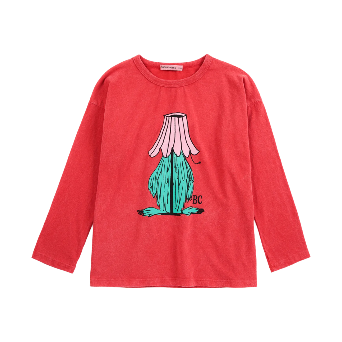 226AC014 (Kids) Bobo Choses Hidden Monster T‑Shirt Red