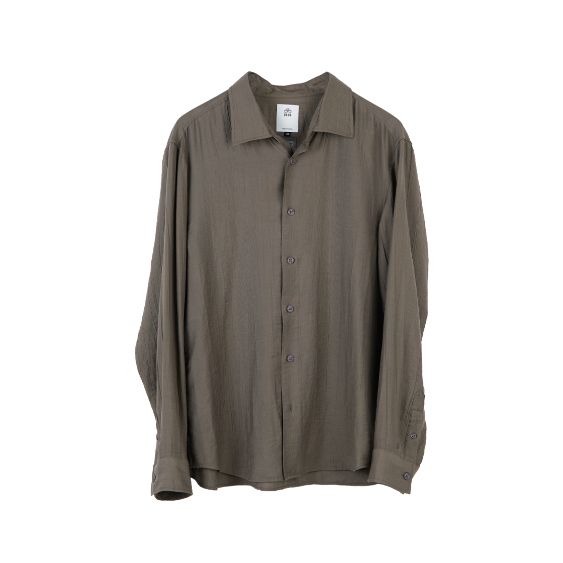 폴리테루 크링클 셔츠 카키(Polyteru Crinkle Shirt Khaki)