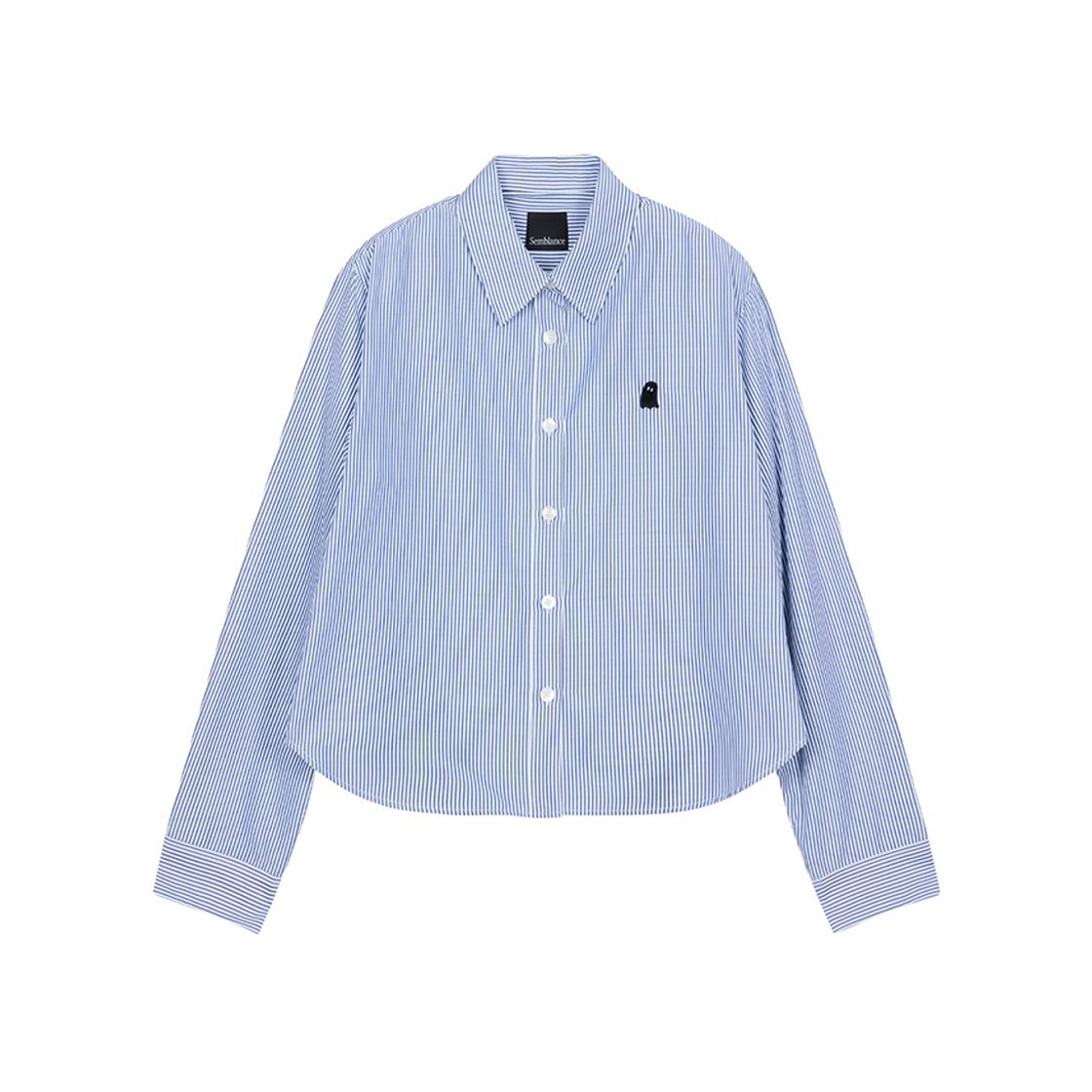 ZI4SH803BL ZIOSONGZIO SEMBLANCE WOMAN SIGNATURE STRIPE SHIRT BLUE