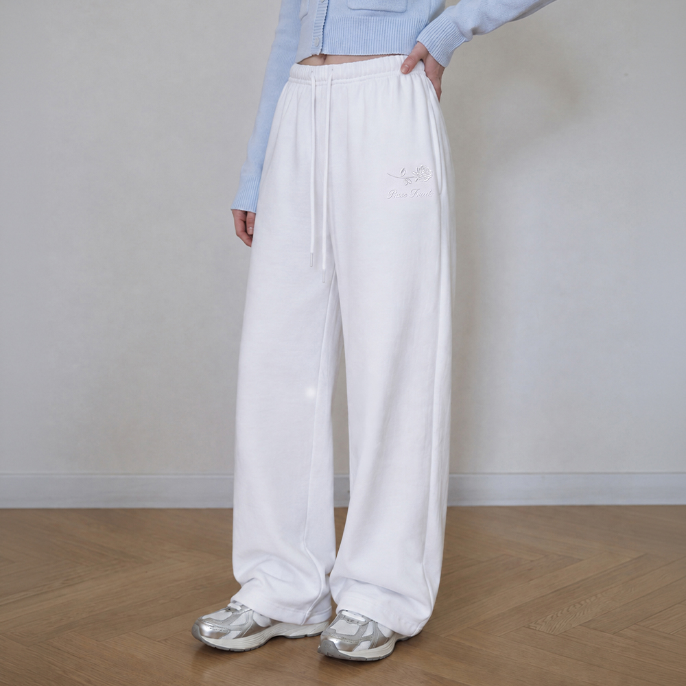 로제프란츠 로즈 자수 스탠다드 스웨트팬츠 [아이보리](Rosefrantz Rose Embroidery Standard Sweatpants [Ivory]) - 5