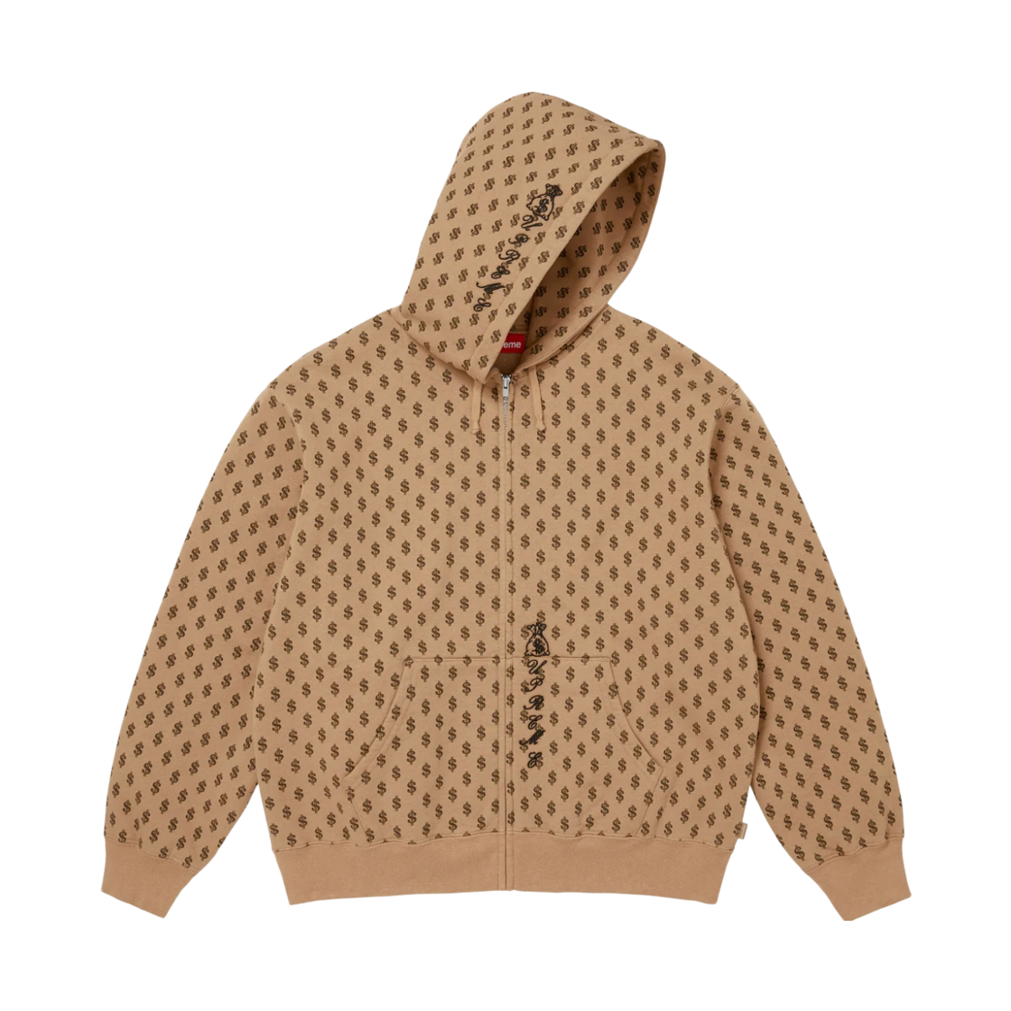 슈프림 갓 오버 머니 집업 후드 스웨트셔츠 머니 - 26FW(Supreme God Over Money Zip Up Hooded Sweatshirt Money - 26FW) - 2