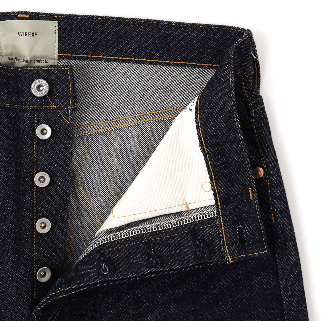 [예약배송] 아비렉스 헤리티지 타입 2 레더 팬츠 브라운([예약배송] Avirex Heritage Denim Type-2 "Leather" Pants Brown) - 3