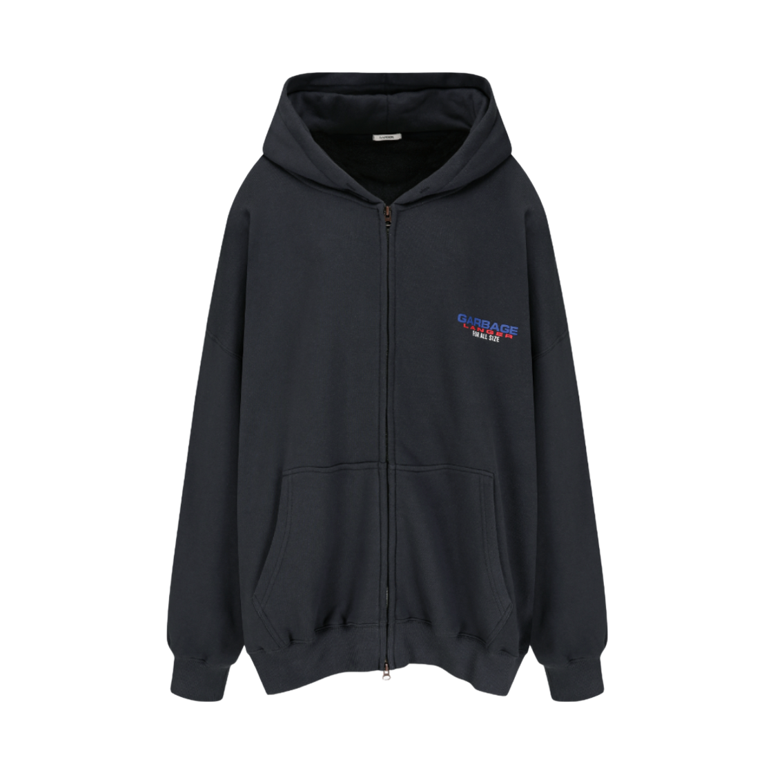 랑거 올 사이즈 레터링 집업 후디 네이비(Langer All Size Lettering Zip Up Hoodie Navy)