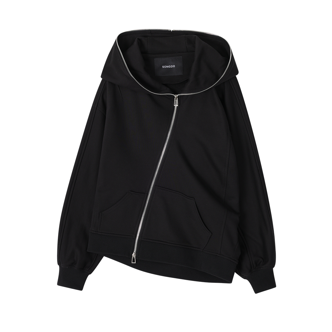 WI5TS702BK (W) SONGZIO COLLECTION Torque Hood Zip Up Black