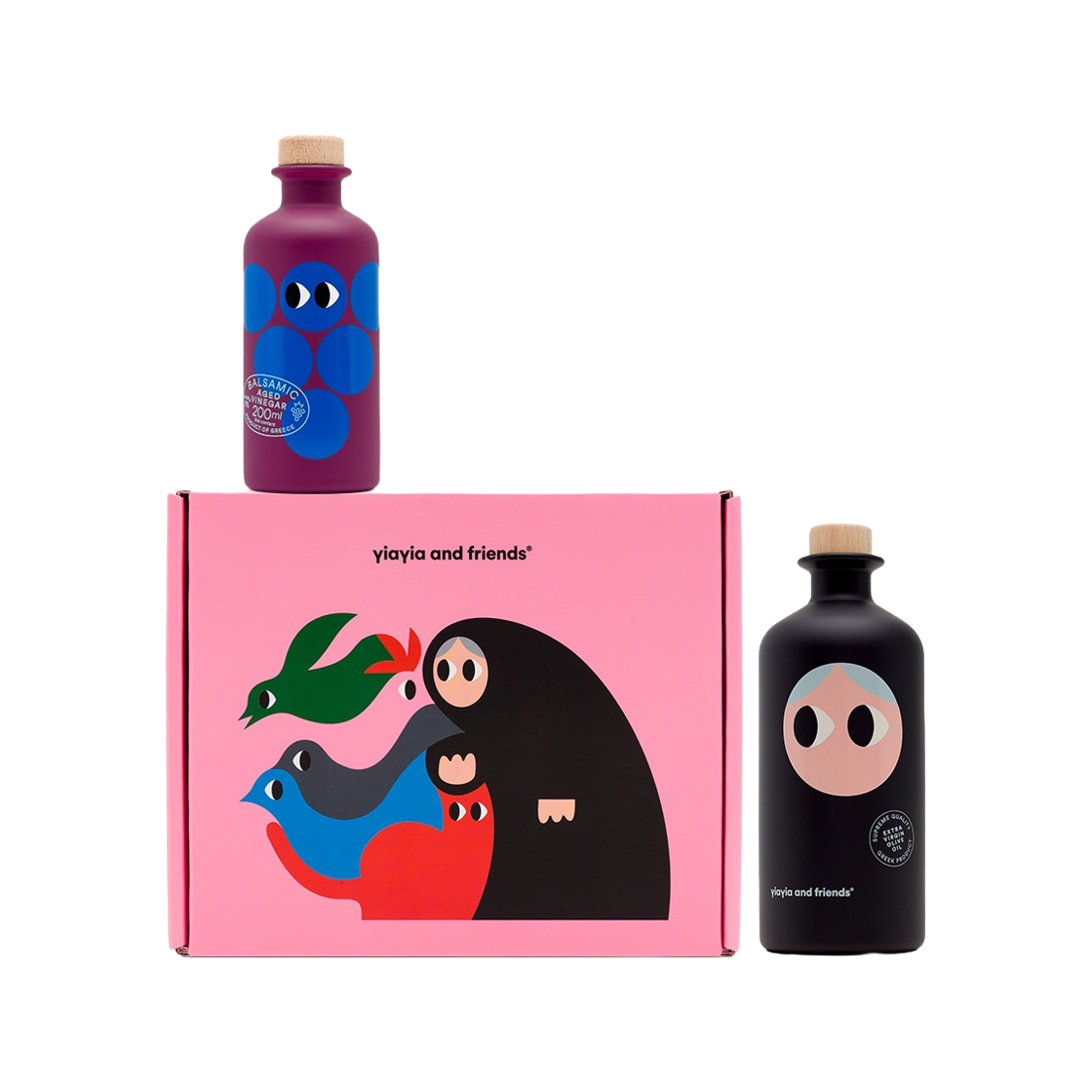 이야이야앤프렌즈 오일 & 레드 발사믹 2종 세트(Yiayia and Friends Olive Oil & Red Balsamic Duo Set)