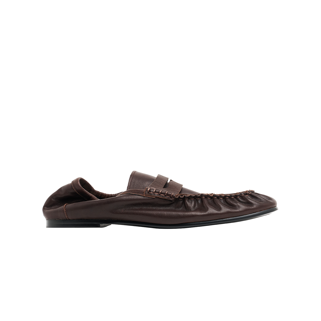 로스트가든 유니폼 플리츠 밴딩 로퍼 다크 브라운(LOSTGARDEN Uniform Pleats Banding Loafer Dark Brown)