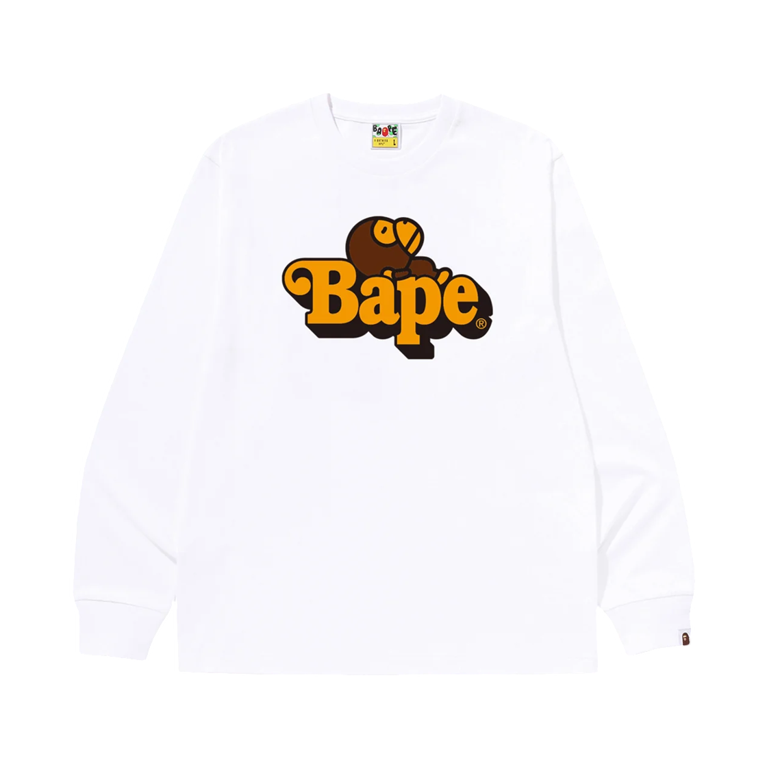 - BAPE Milo On Bape L/S T-Shirt White