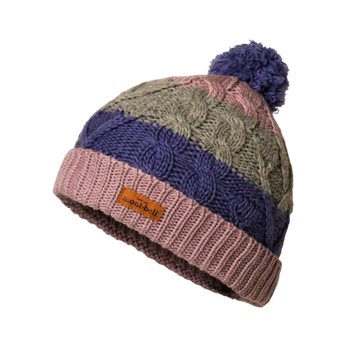 1118568 (Kids) Montbell Cable Knit Watch Cap Lavender