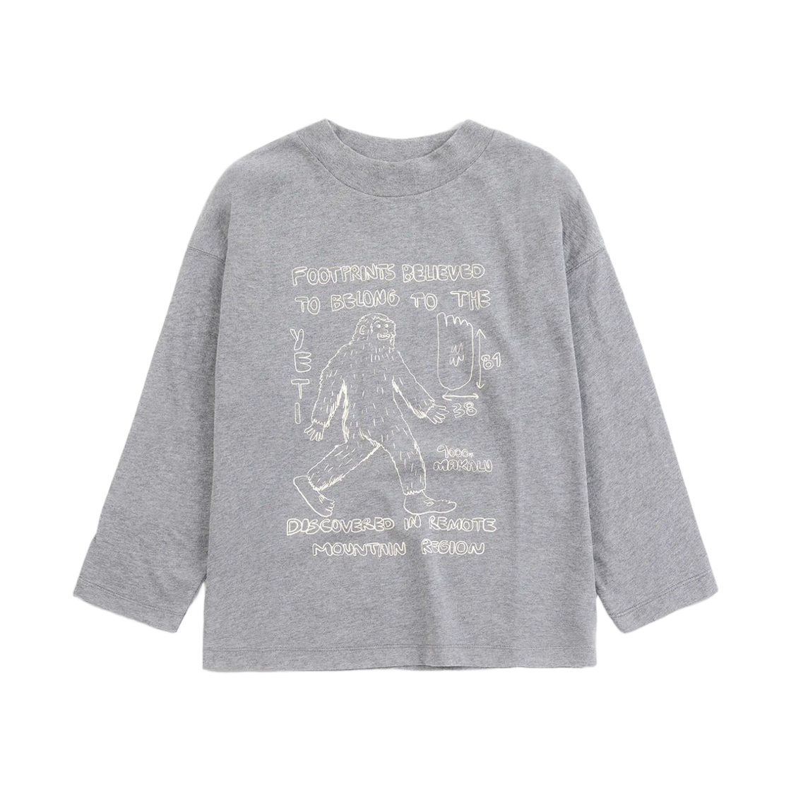 226AC020 (Kids) Bobo Choses Mr Footish T‑Shirt Dark Heather Grey
