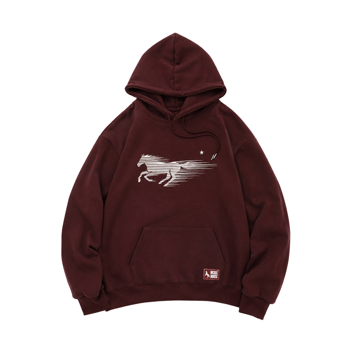닉켈 러쉬 동키 후드티 버건디(NICKEL RUSH DONKEY HOODIE_BURGUNDY)