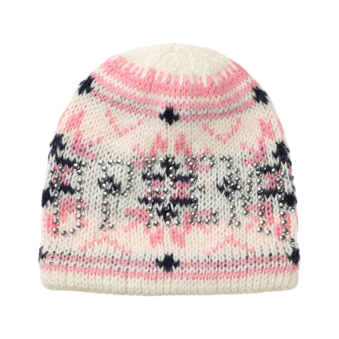 - Supreme Studded Fair Isle Beanie Cream - 26FW