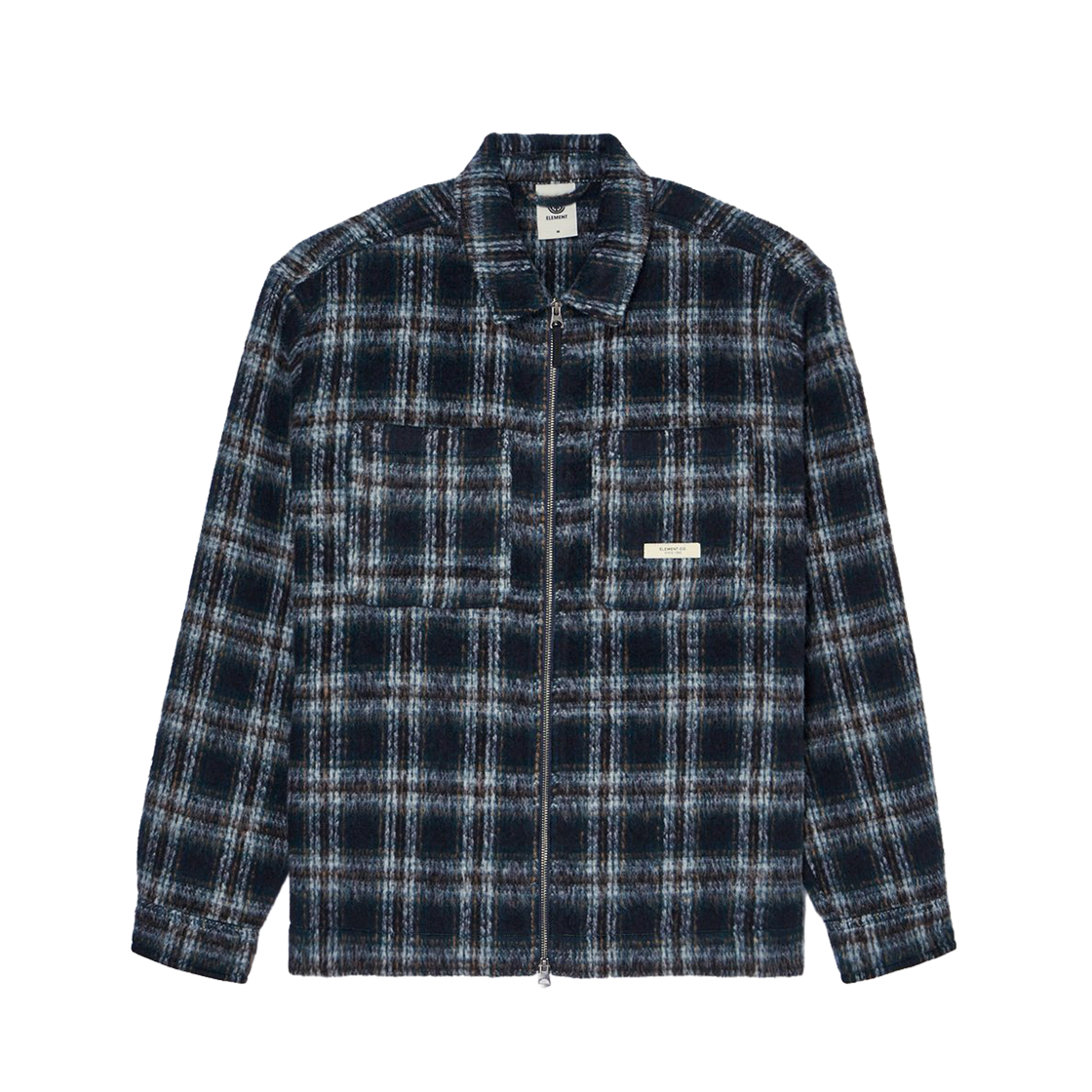 엘리먼트 퍼지 체크 집 오버셔츠(ELEMENT Fuzzy Check Zip Overshirt) - 1
