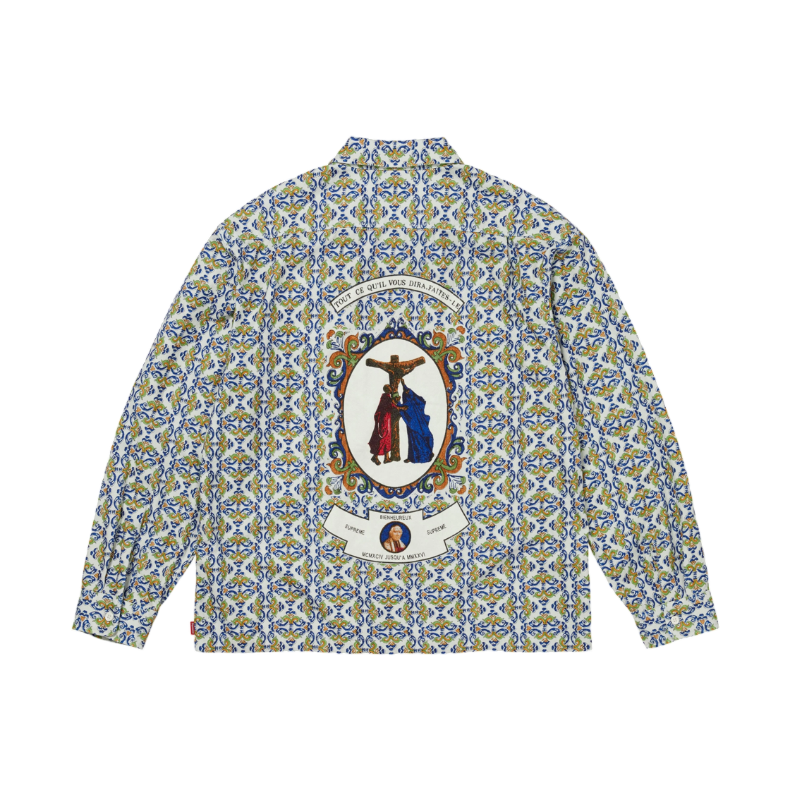 슈프림 디보션 플란넬 집업 셔츠 화이트 - 26FW(Supreme Devotion Flannel Zip Up Shirt White - 26FW) - 2