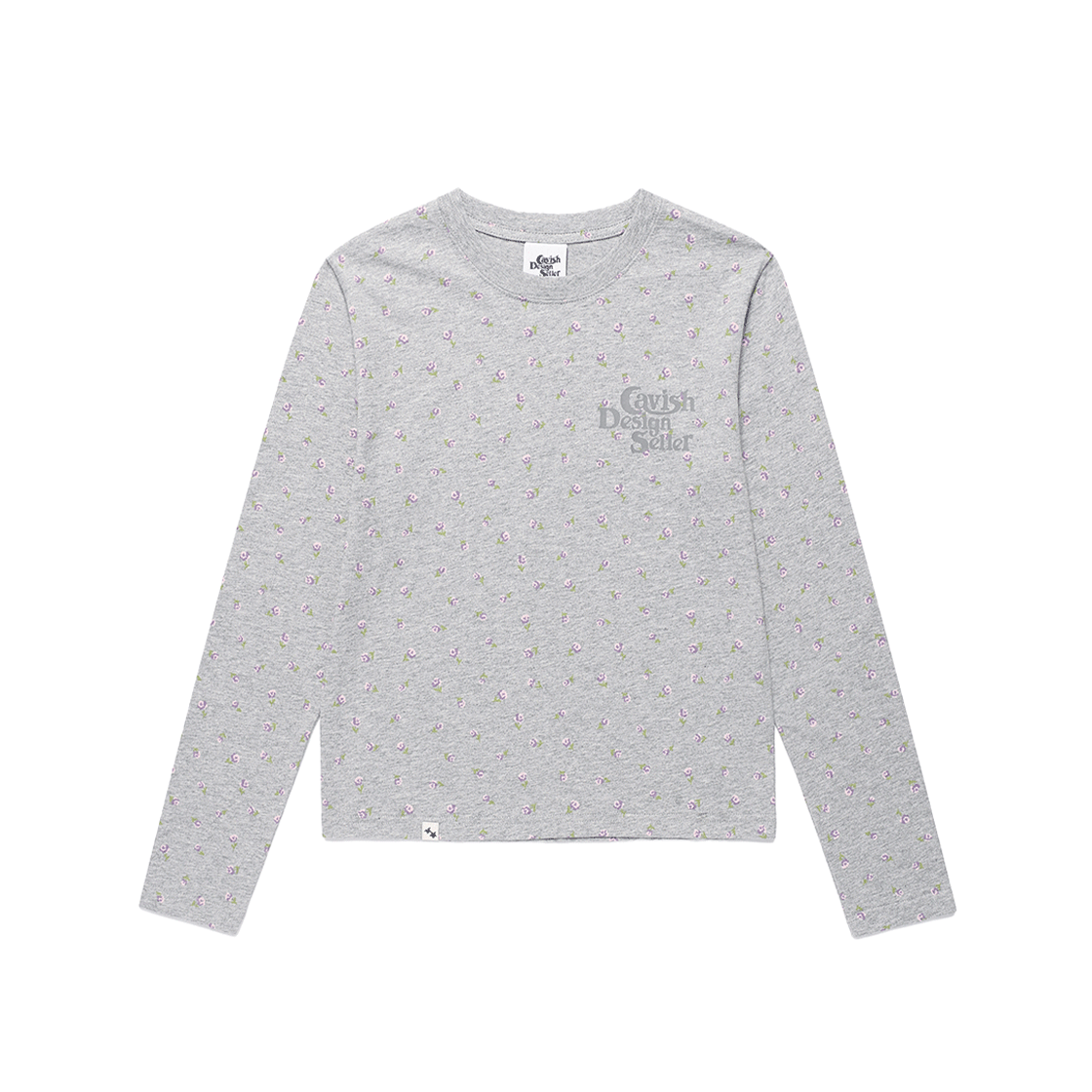 카비시 플라워 셀러 로고 LS 티셔츠 그레이(퍼플)(CAVISH Flower Seller Logo LS Tee Grey (Purple)) - 2