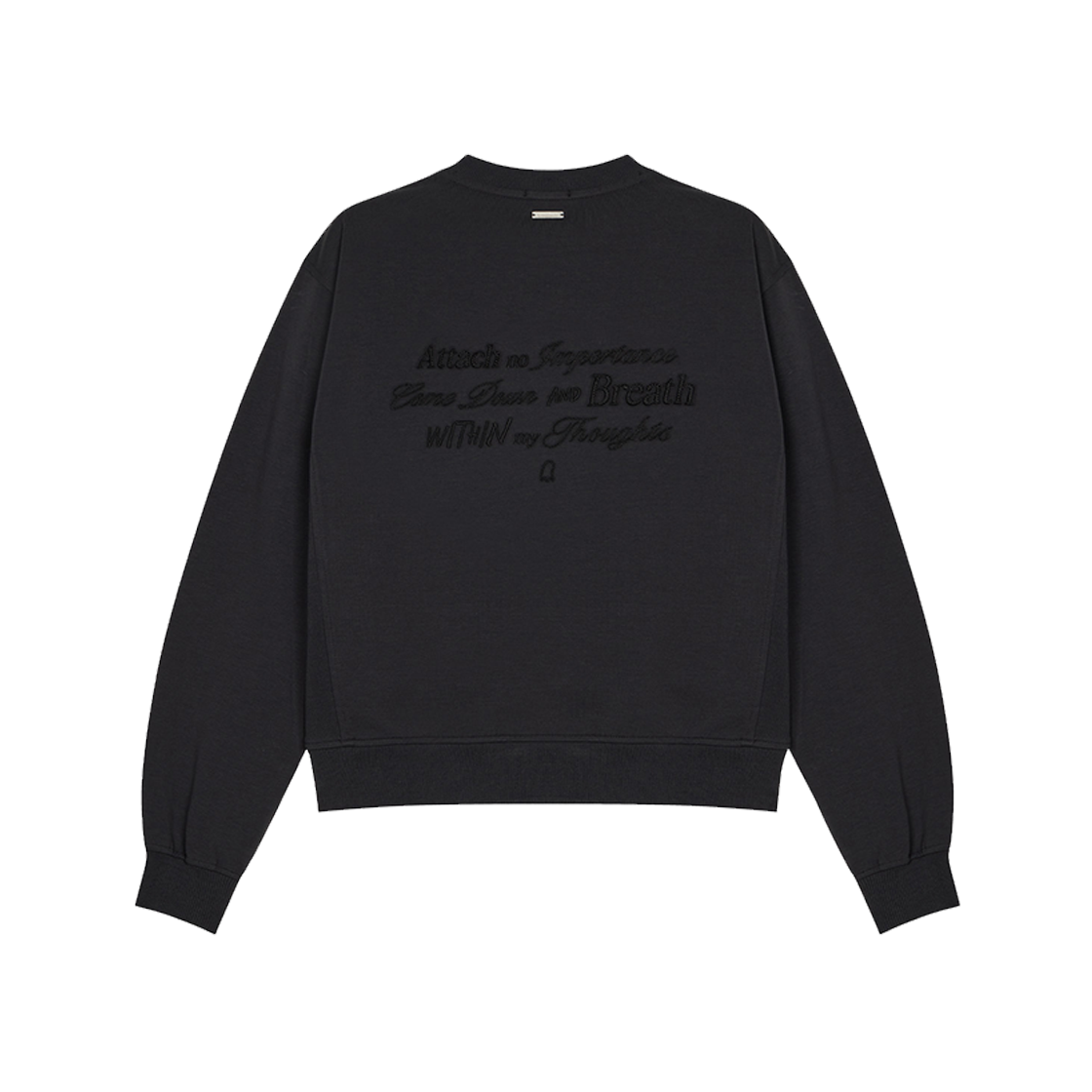 ZI4TS803CH ZIOSONGZIO SEMBLANCE WOMAN POETRY CROP SWEATSHIRT CHARCOAL