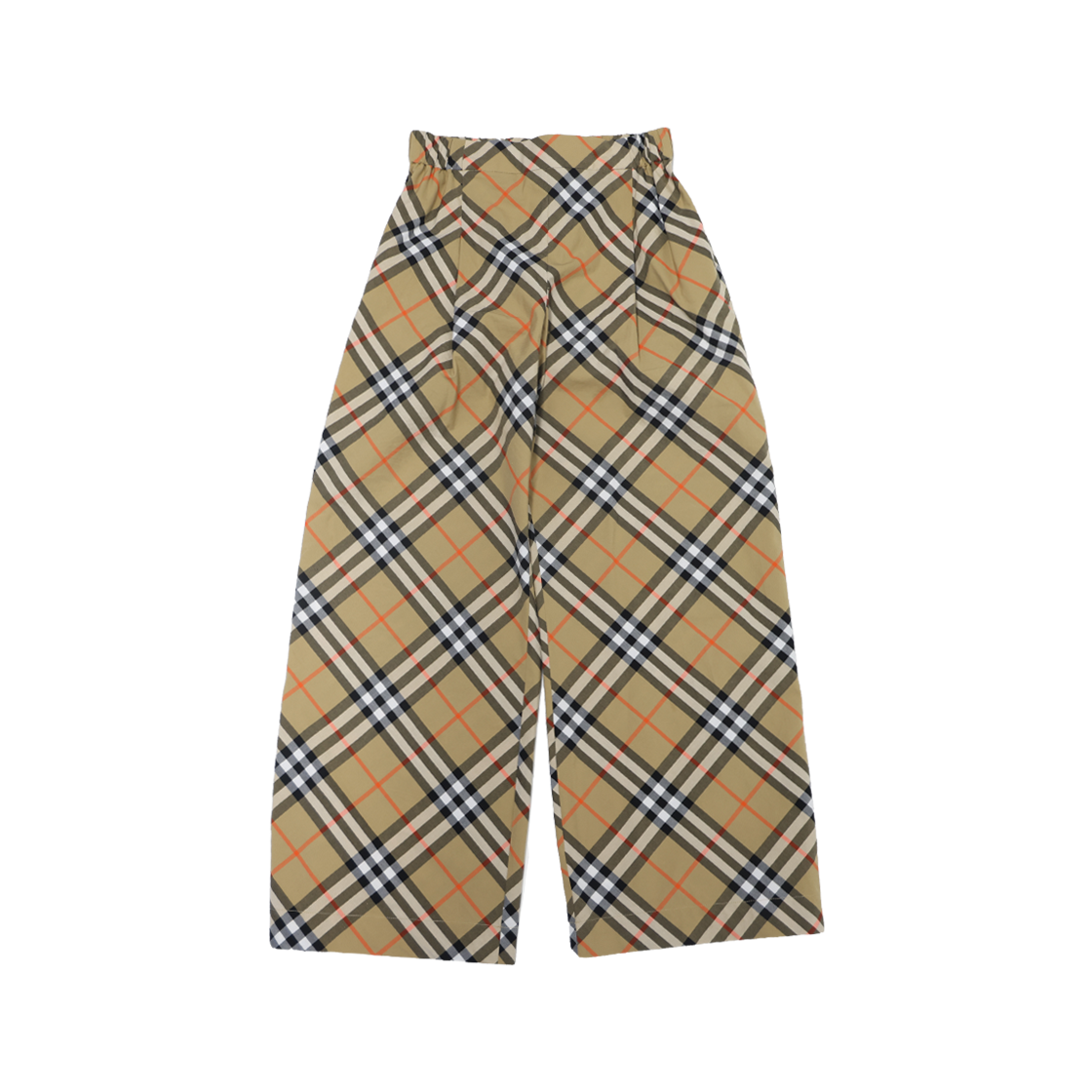 IT8IERVJB8UT Burberry Kids Check Wide Pants Archive Beige