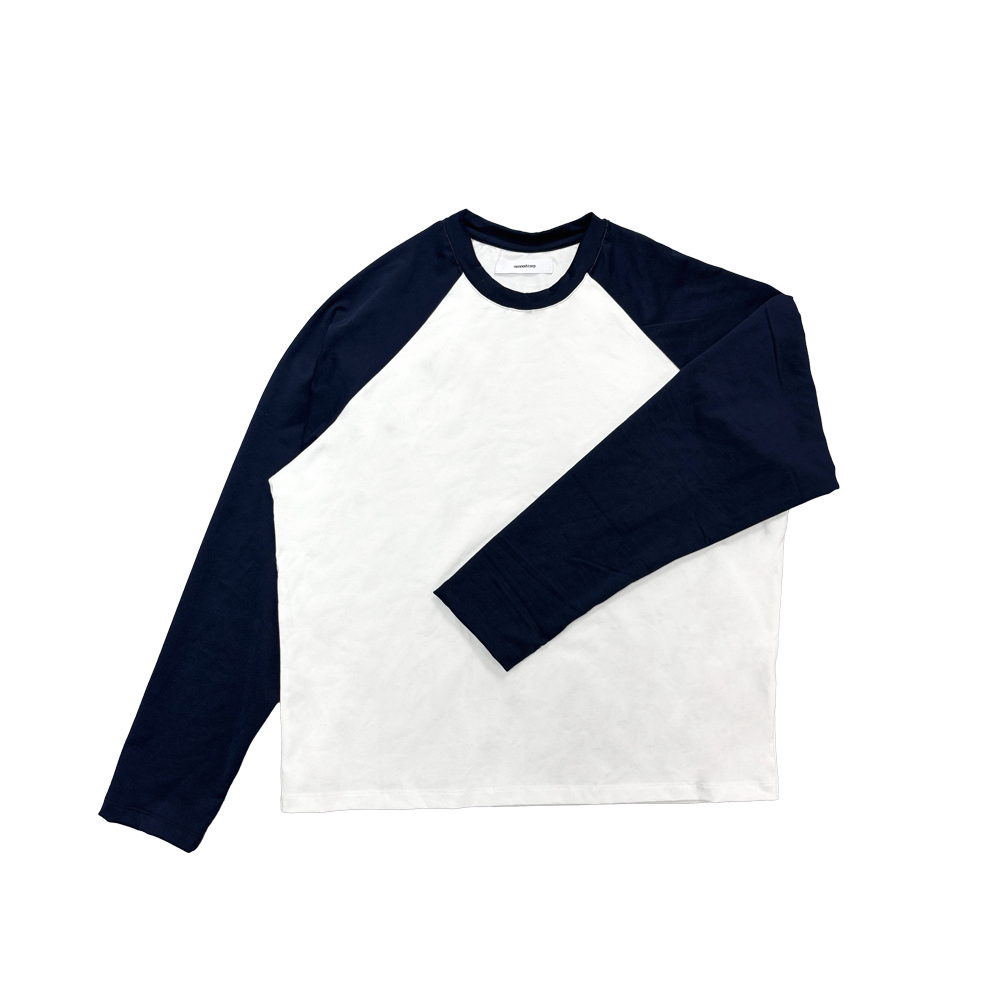 nnd.k123 Nonnod Raglan T-Shirt White & Navy