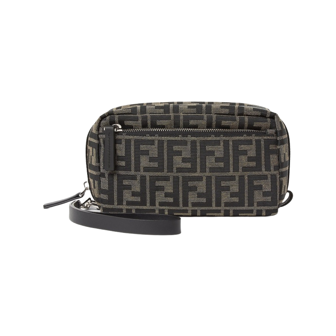 8N0216B16FF1PR4 Fendi Double Zipper Toiletry Small Case Brown