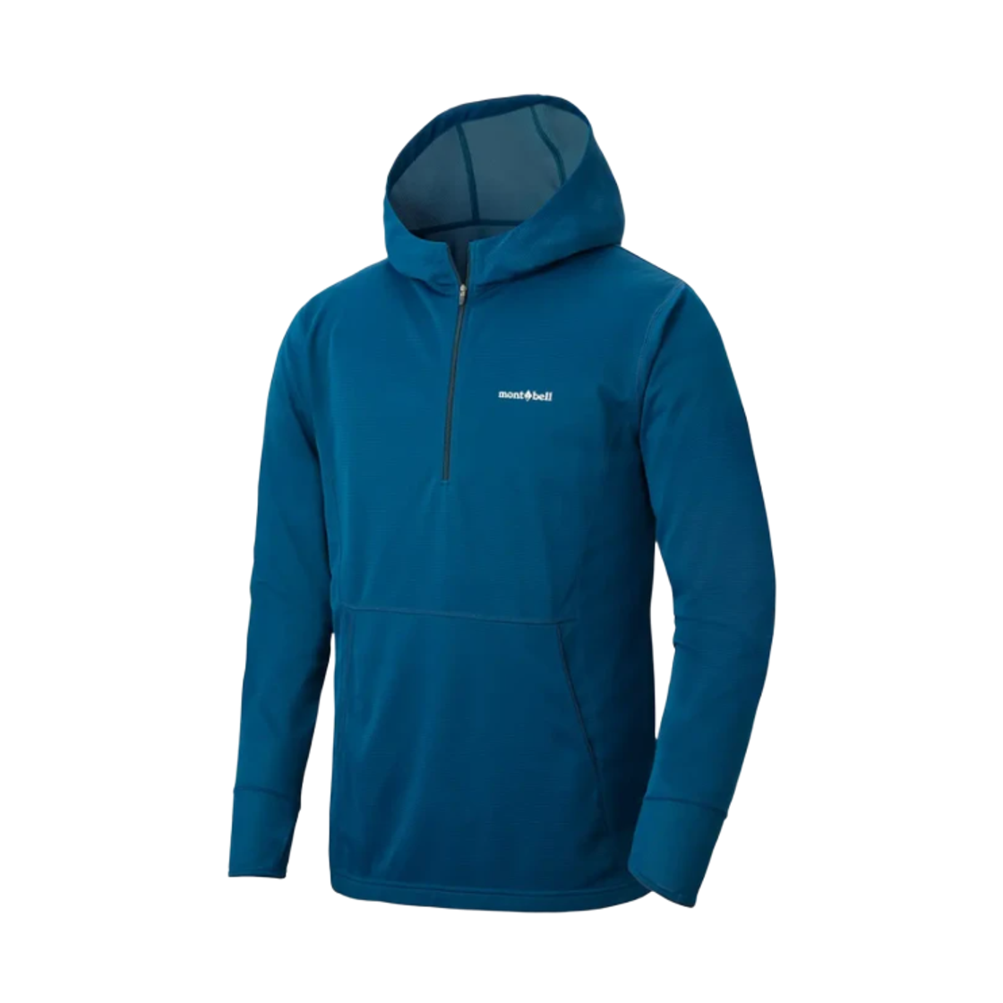 2304501 Montbell Cool Half-Zip Hoodie Blue Green