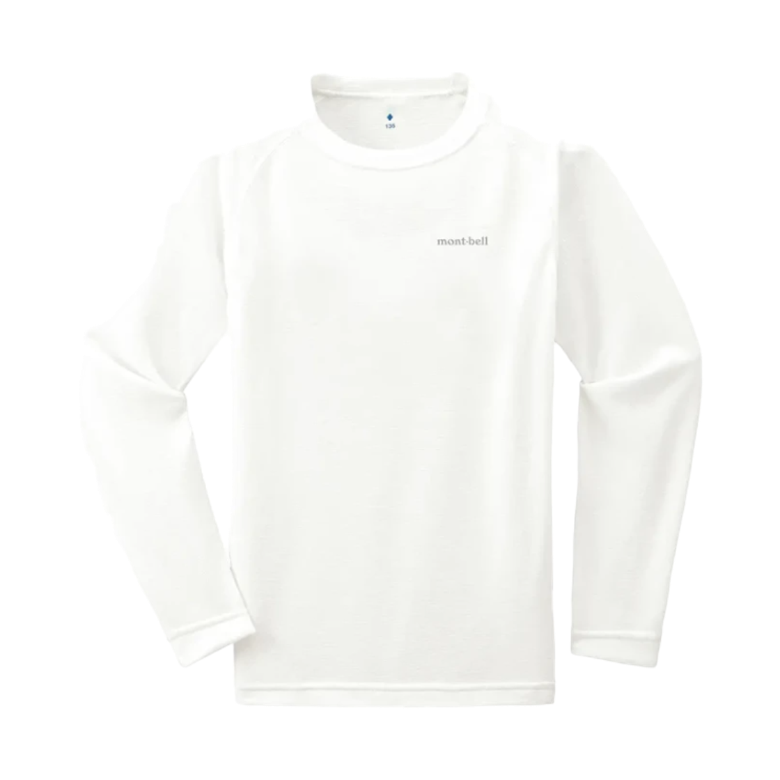 1107771 (Kids) Montbell Zeo-Line Light Weight Round Neck Shirt White