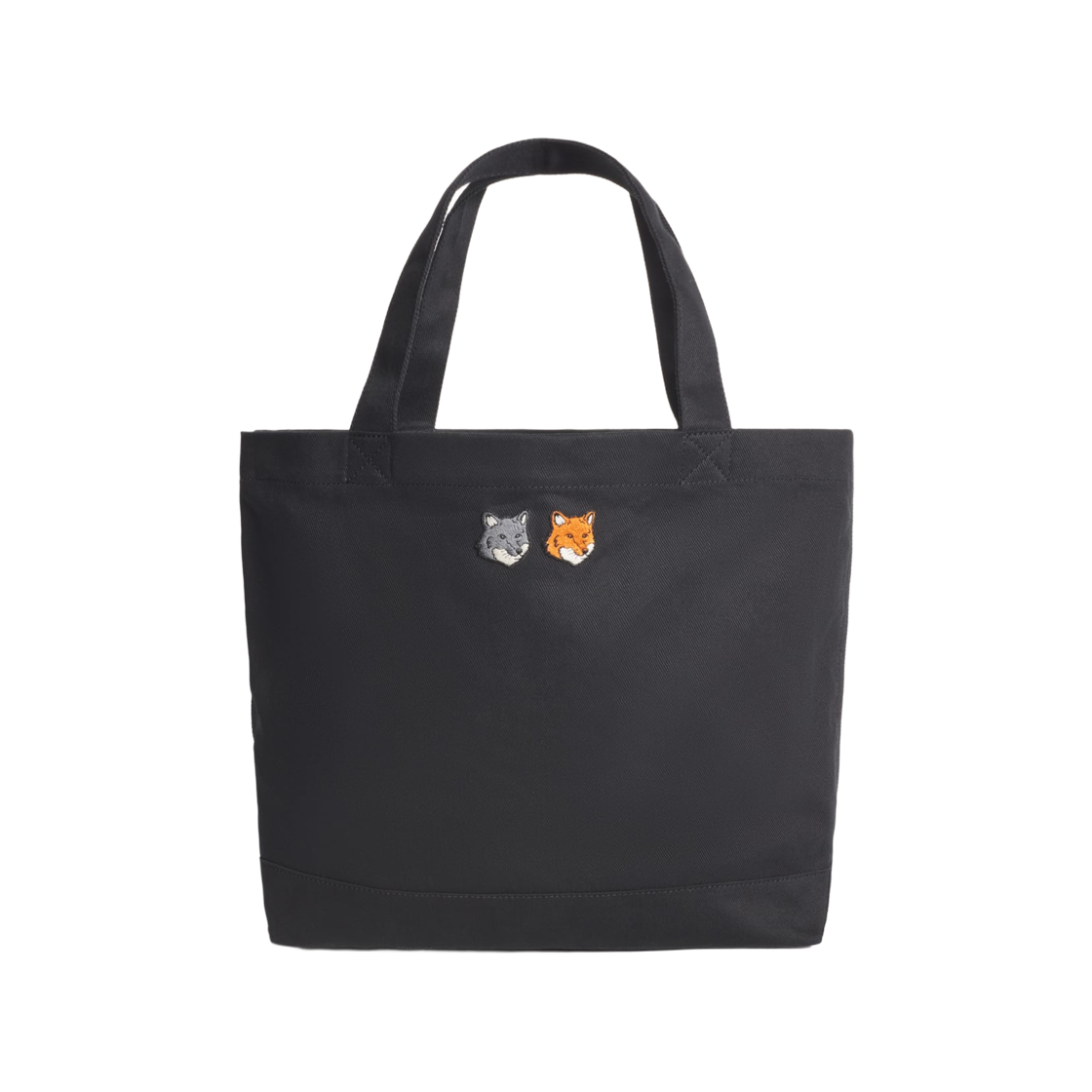MRUBT23WW0096-P190 Maison Kitsune Double Fox Head Tote Anthracite