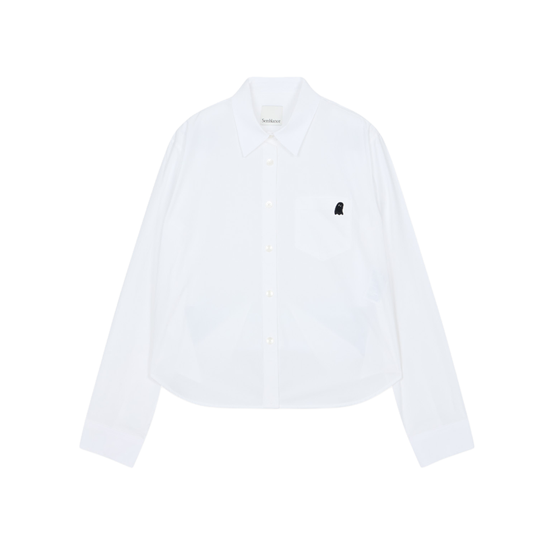 지오송지오 셈블런스 우먼 시그니처 크롭 셔츠 화이트 ZI4SH806WH(ZIOSONGZIO SEMBLANCE WOMAN SIGNATURE CROP SHIRT WHITE)