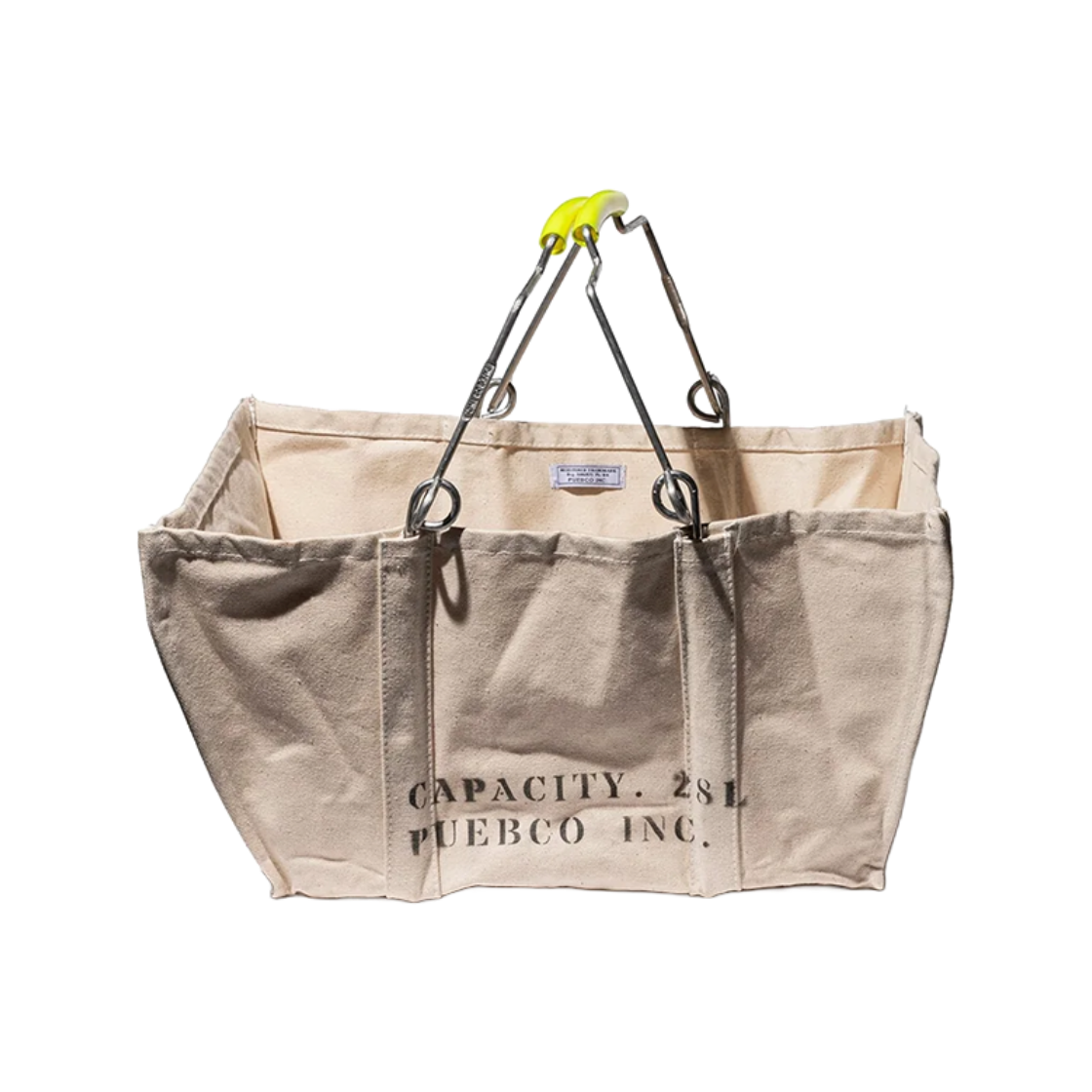 푸에브코 캔버스 마켓 바스켓 옐로 핸들 - 26FW(Puebco Canvas Market Basket Yellow Handle - 26FW)