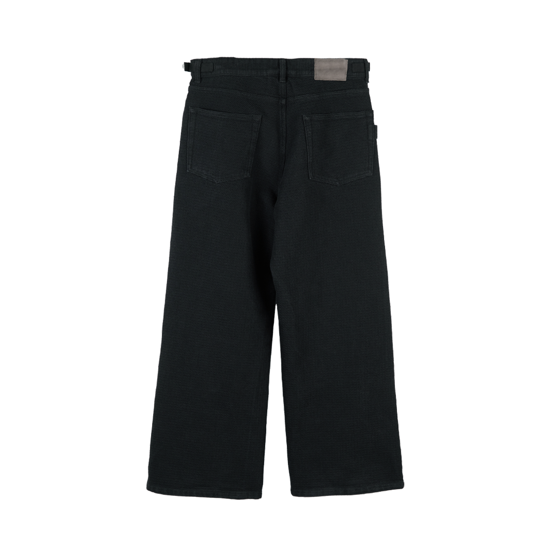 폴리테루 사시코 데님 팬츠 (재패니즈 데님) 블랙(Polyteru Sashiko Denim Pants (Japanese Denim) Black) - 2