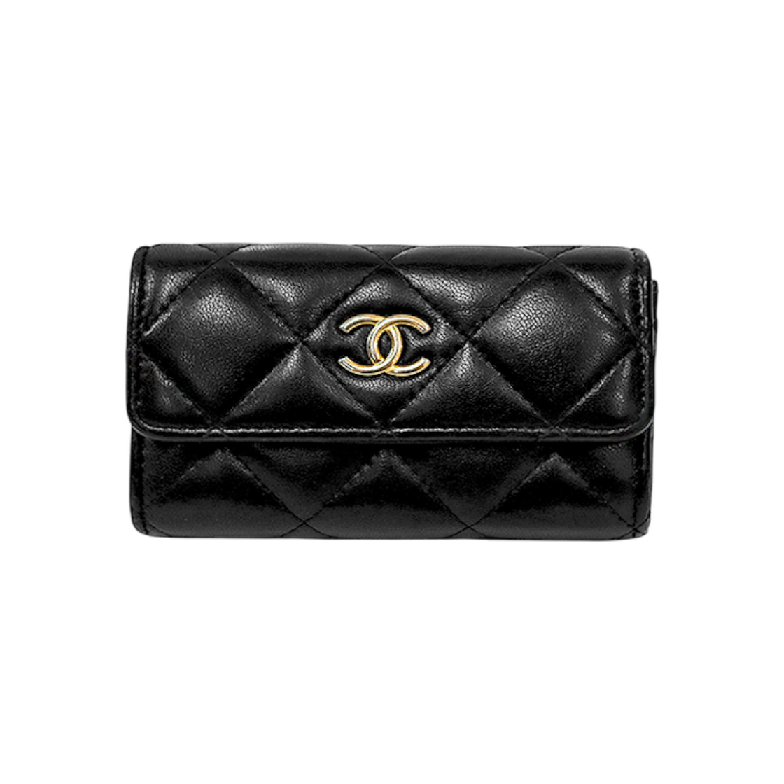 ITIR9DPKIMAL Chanel Black Gold Card Wallet