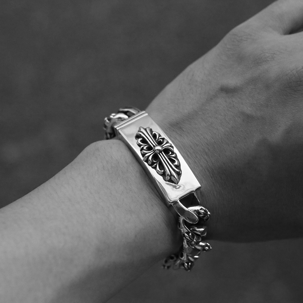 한스룸 크롬하츠 플로랄 ID 팬시 체인 팔찌(Hansroom Chrome Hearts Floral ID Fancy Chain Bracelet) - 4