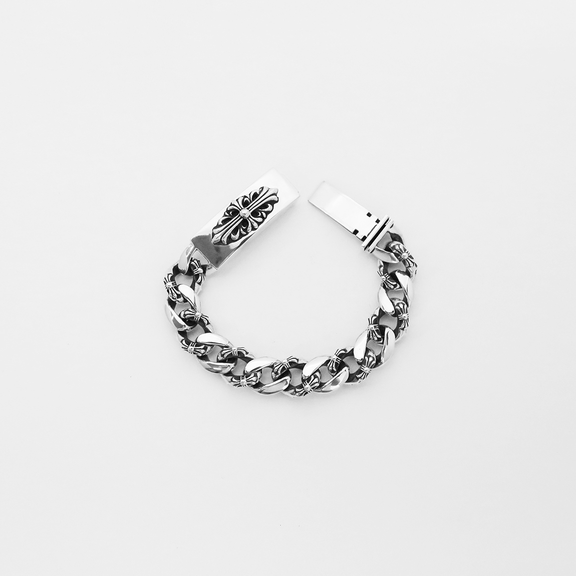 한스룸 크롬하츠 플로랄 ID 팬시 체인 팔찌(Hansroom Chrome Hearts Floral ID Fancy Chain Bracelet) - 2