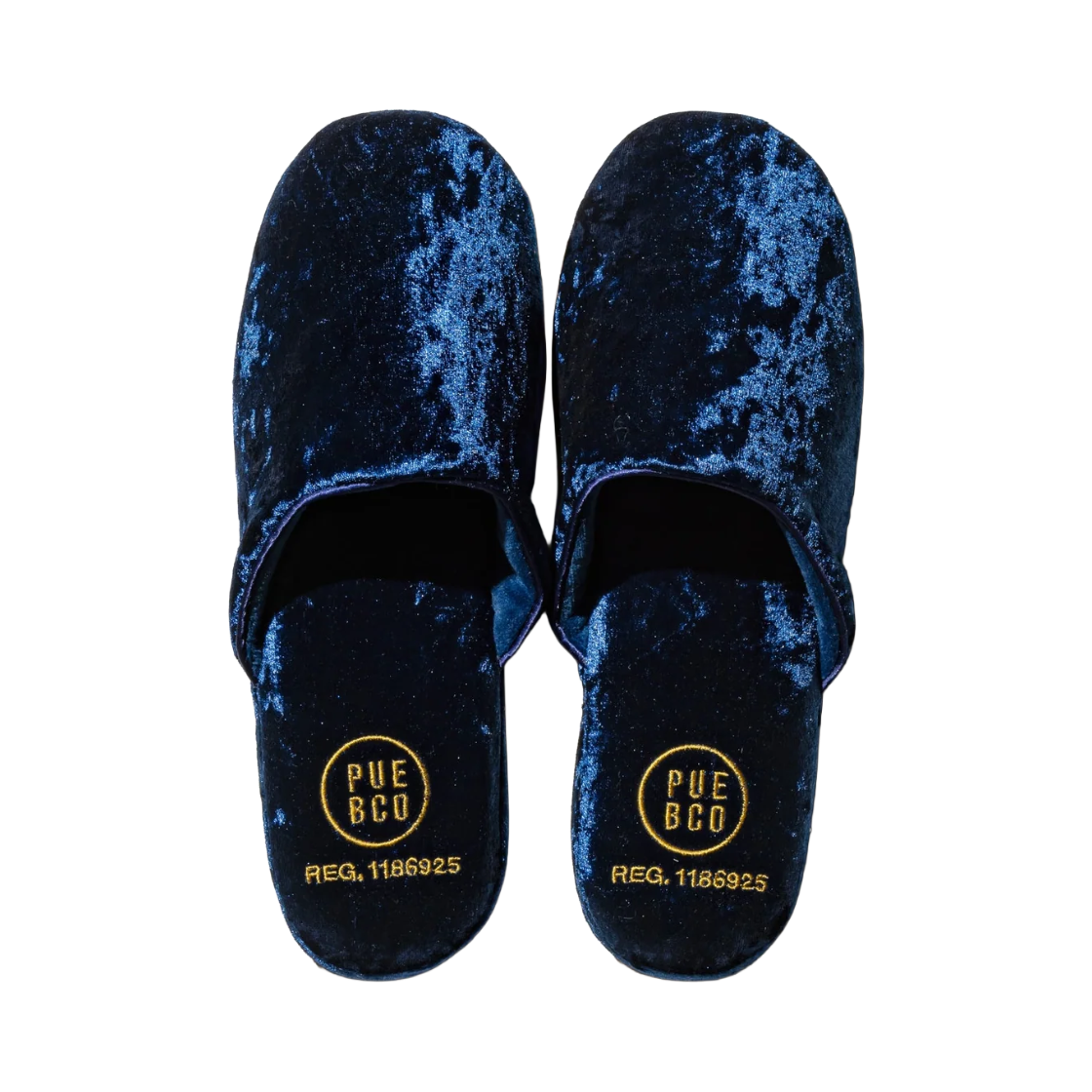 KM6DAC1PU53NY Puebco Velvet Slipper Small Navy Blue - 26FW