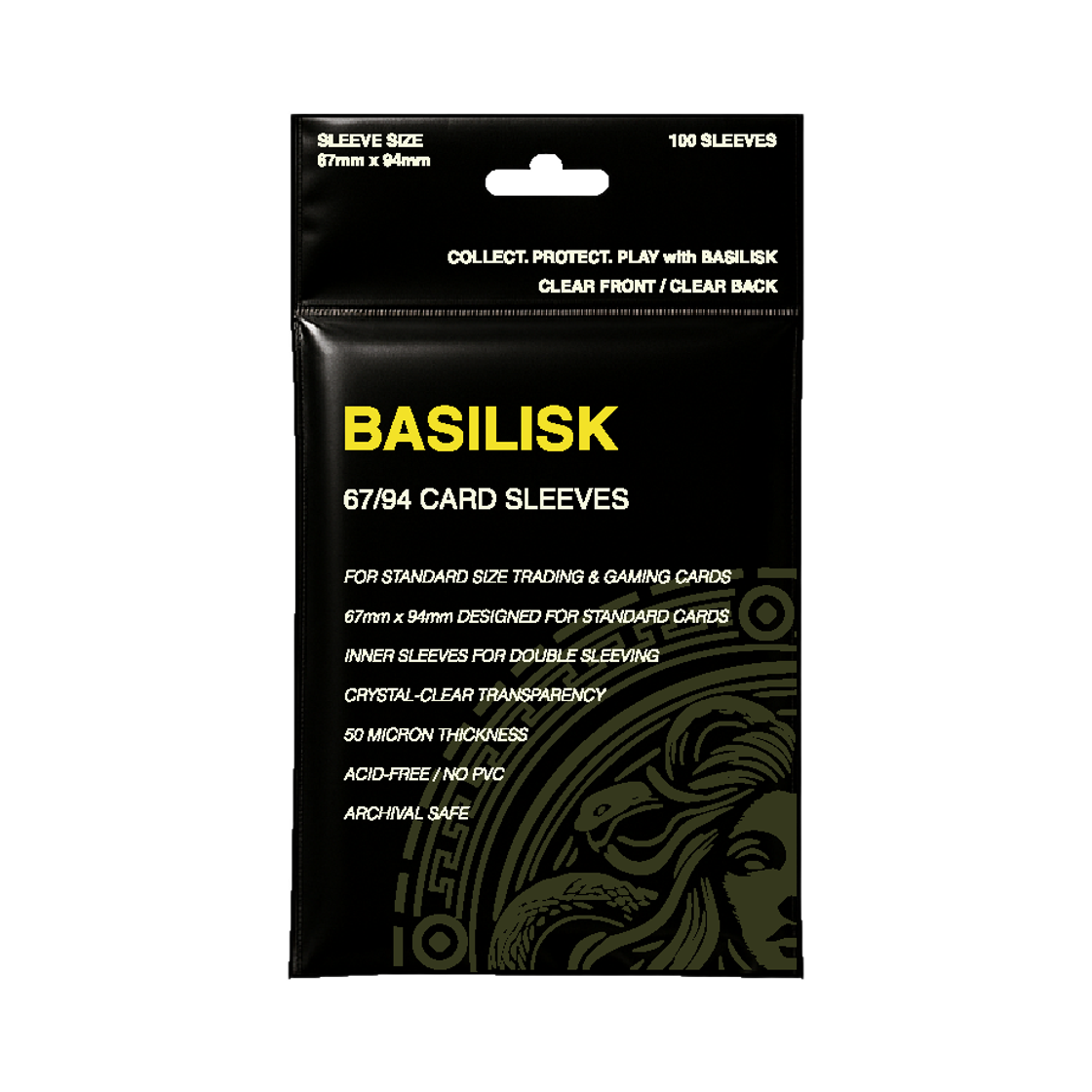 바실리스크 50M 카드 슬리브 (67x94mm), 100매(BASILISK 50M Card Sleeves (67x94mm) 100Pcs)